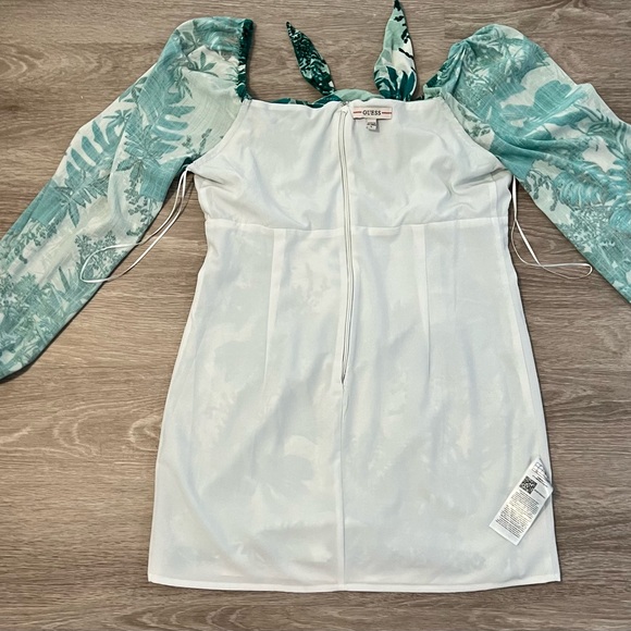 GUESS Green Palm Leaf Dress Large - Picture 6 of 7